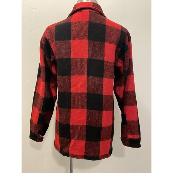 VINTAGE 60's/70's WOOLRICH BUFFALO PLAID FLANNEL SHIRT JACKET MENS‎ S/M - Picture 5 of 7